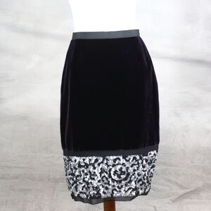 Dolce & Gabbana purple velvet, sequined skirt 6